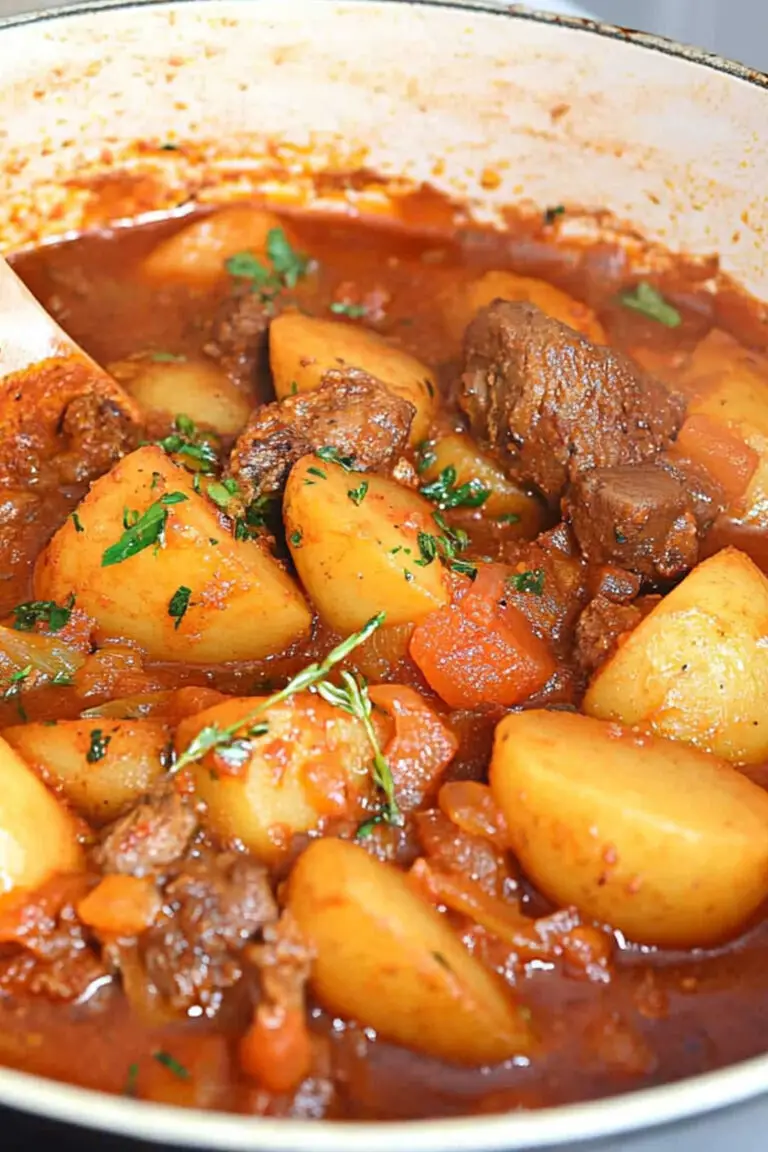 Pommes de Terre en Sauce et Bœuf