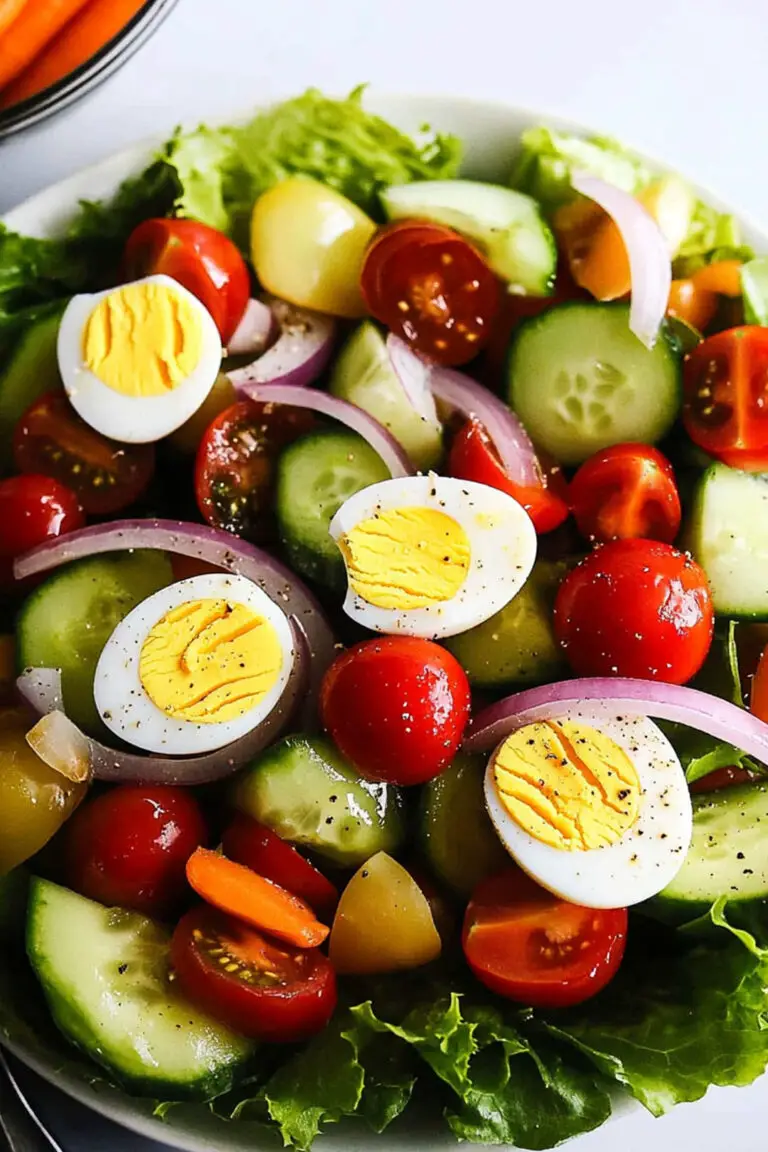 Salade Fraîche de Laitue, Concombre et Tomate