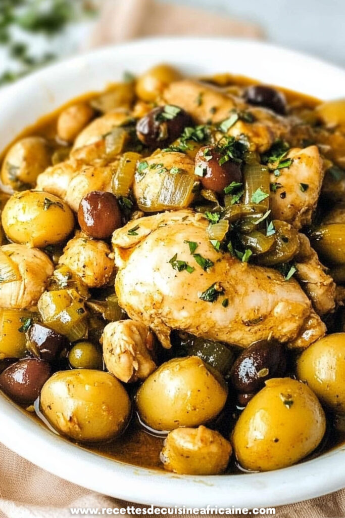 Tajine de Poulet aux Olives à La Marocaine