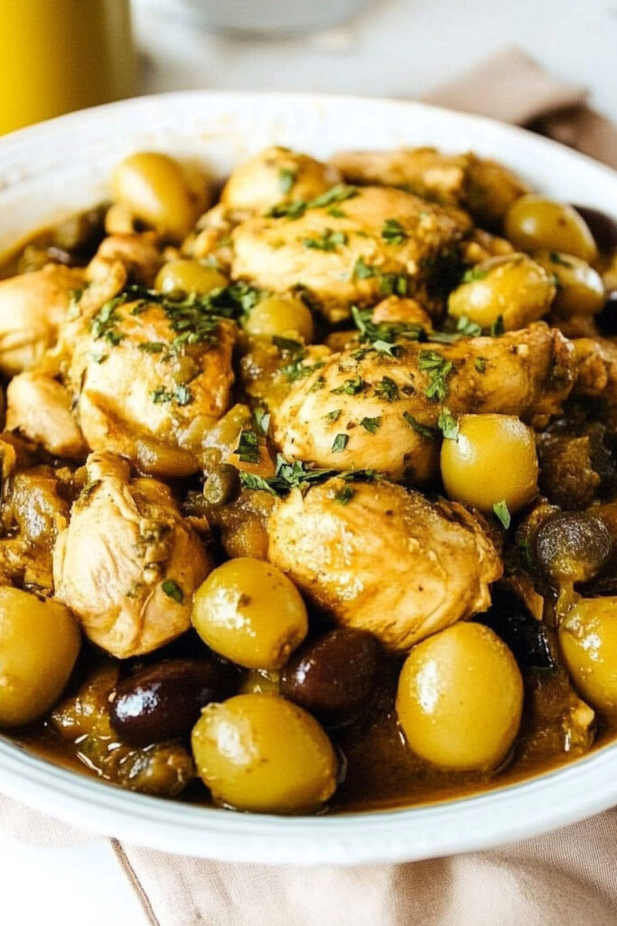 Tajine de Poulet aux Olives à La Marocaine