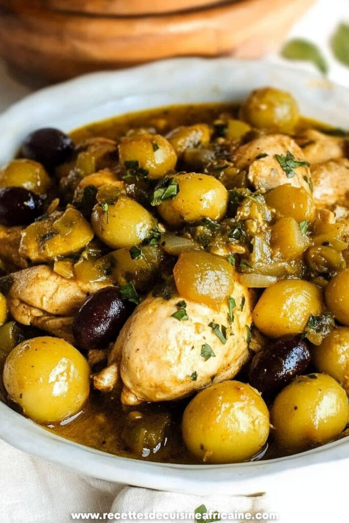 Tajine de Poulet aux Olives à La Marocaine