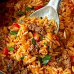 Riz et Bœuf en Une Seule Casserole