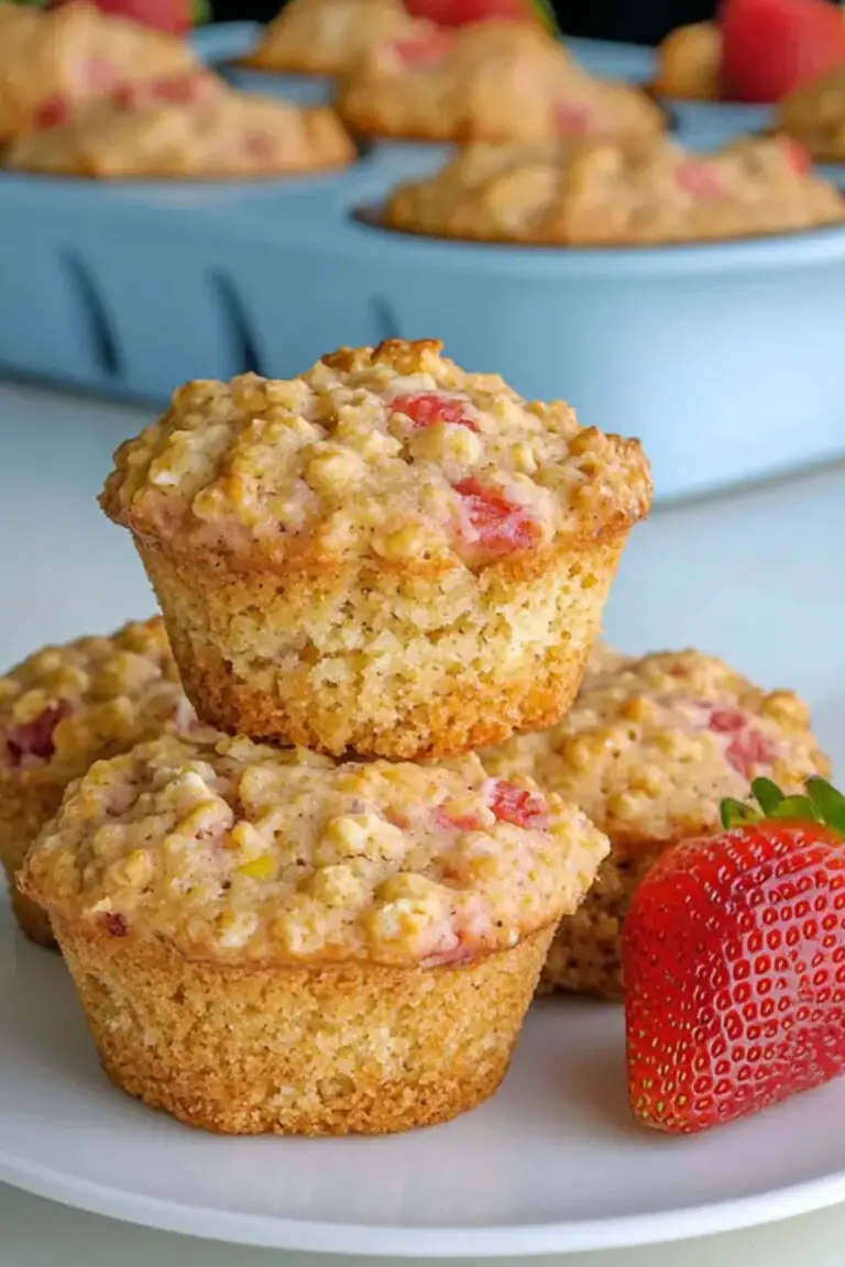 Muffins à La Fraise et aux Flocons d’Avoine