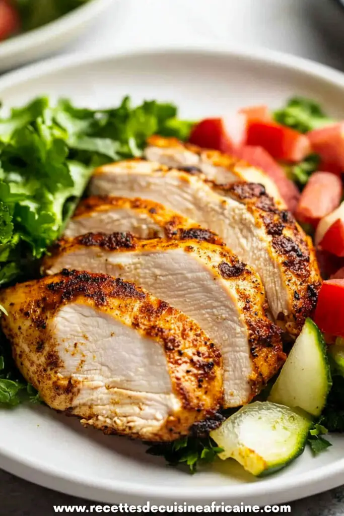 Poitrine de poulet shawarma au four