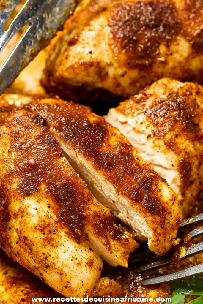 Poitrine de poulet shawarma au four