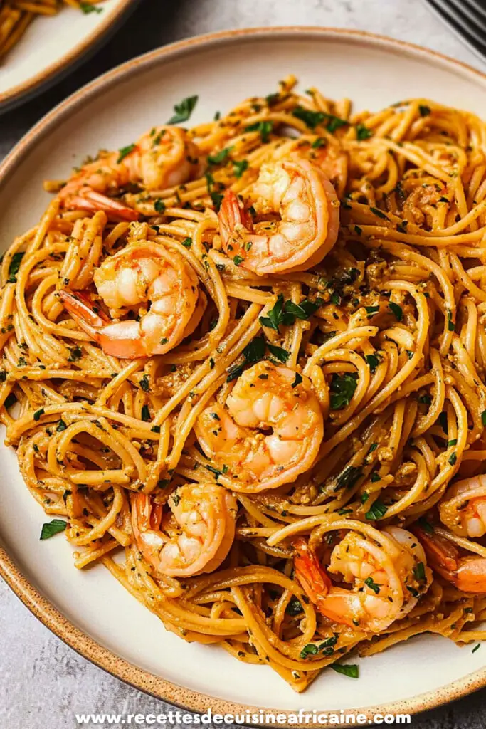 Pâtes aux Crevettes Méditerranéennes