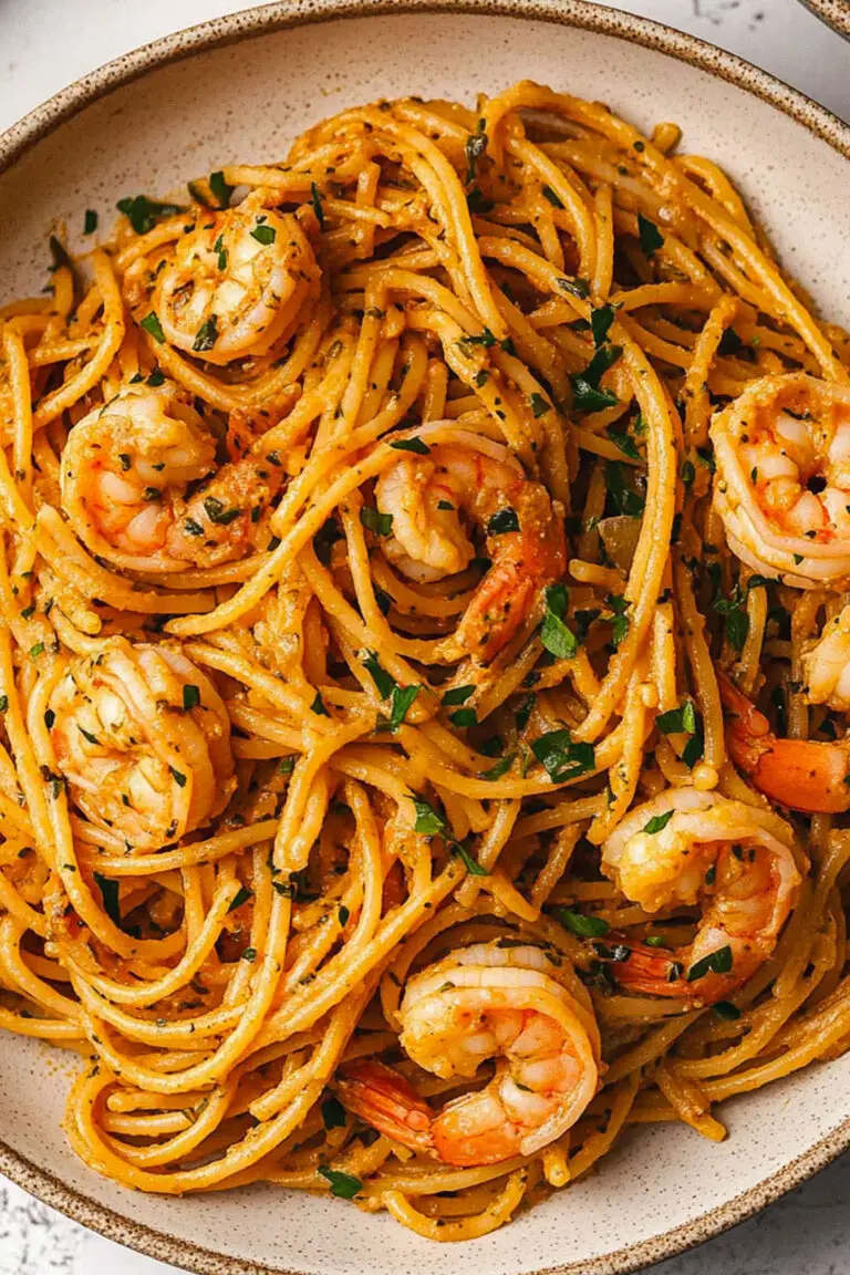 Pâtes aux Crevettes Méditerranéennes