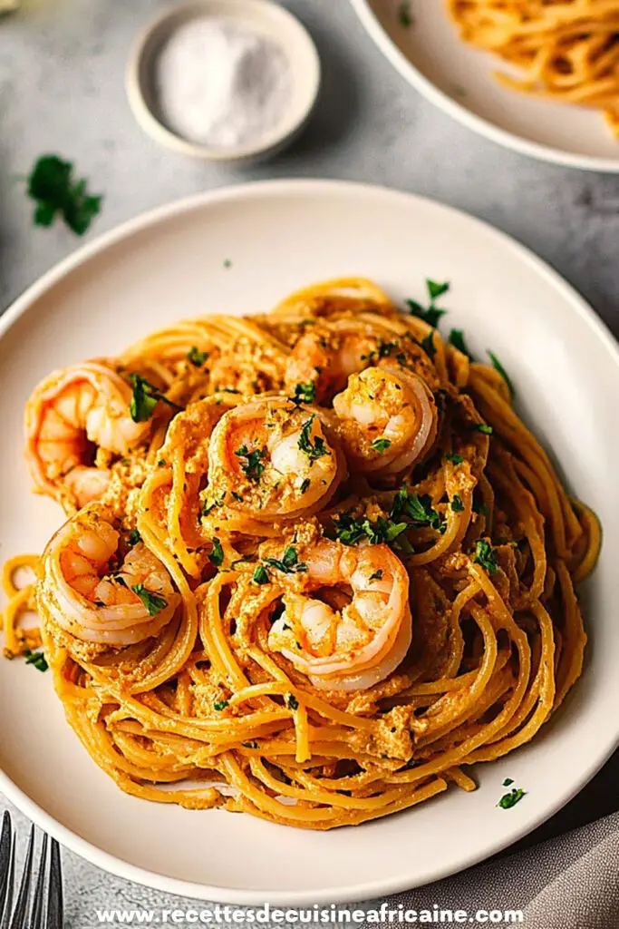 Pâtes aux Crevettes Méditerranéennes