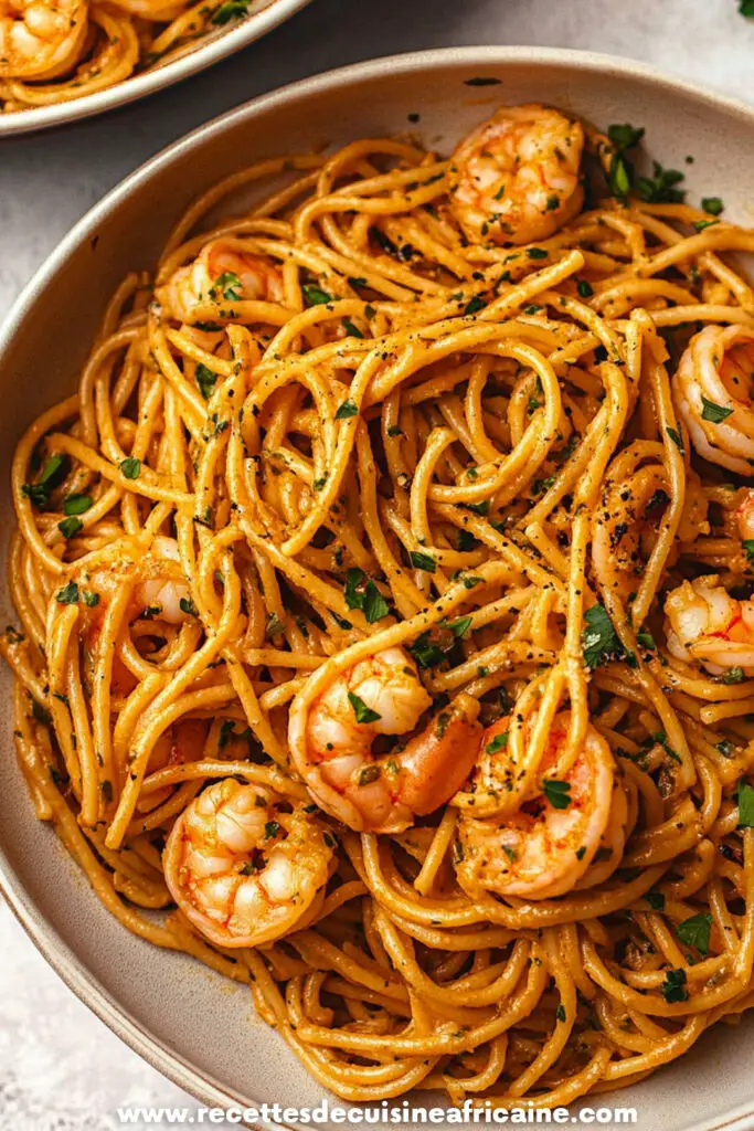 Pâtes aux Crevettes Méditerranéennes