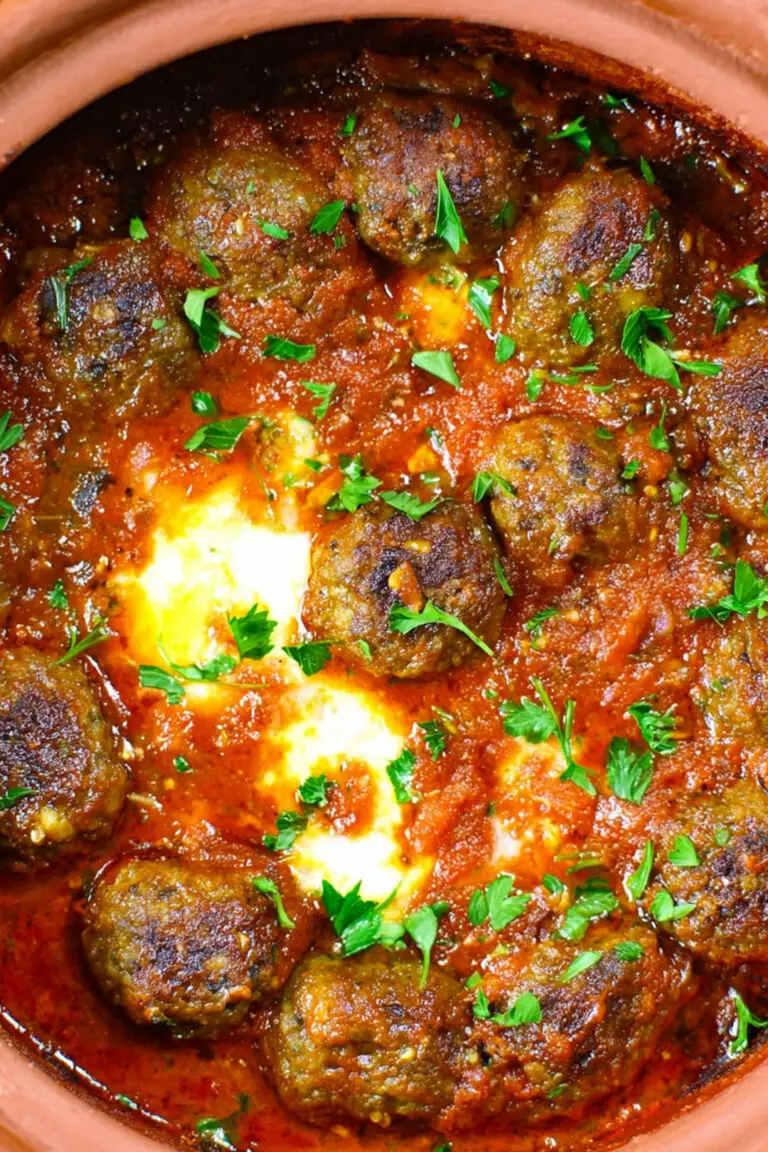 TAJINE DE BOULETTES DE VIANDE MAROCAIN (KEFTA MKAOUARA)